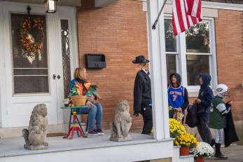 Trick or Treating on the Porch